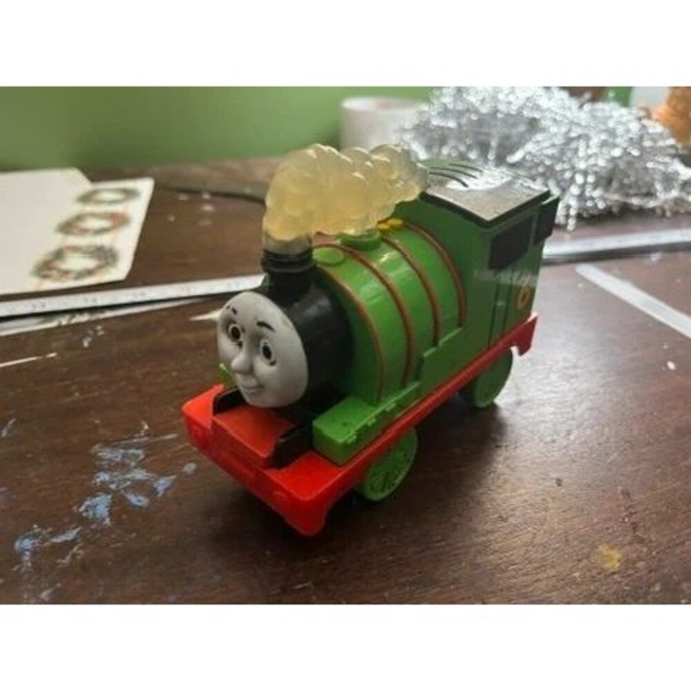 Thomas & Friends Percy Toy Train with Steam Cloud